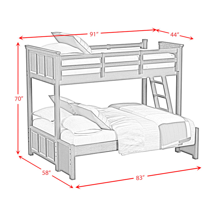 Hampton Kids Over Bunk with Ladder - In Home Furniture (San Antonio, TX)