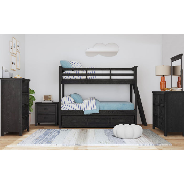 Hampton Kids Over Bunk with Ladder and Trundle Bedroom Set - In Home Furniture (San Antonio, TX)
