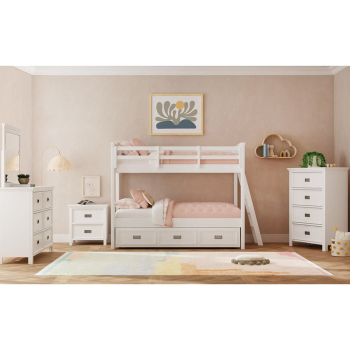 Hampton Kids Over Bunk with Ladder and Trundle Bedroom Set - In Home Furniture (San Antonio, TX)