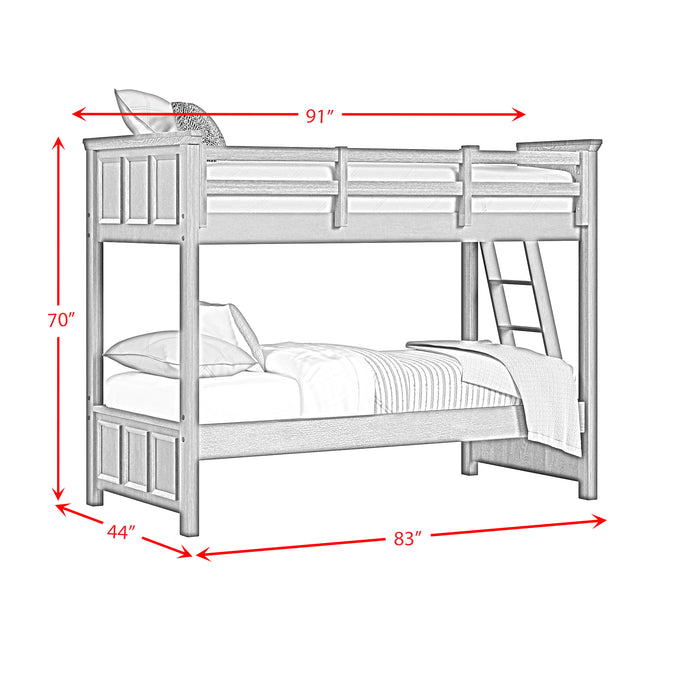 Hampton Kids Over Bunk with Ladder - In Home Furniture (San Antonio, TX)