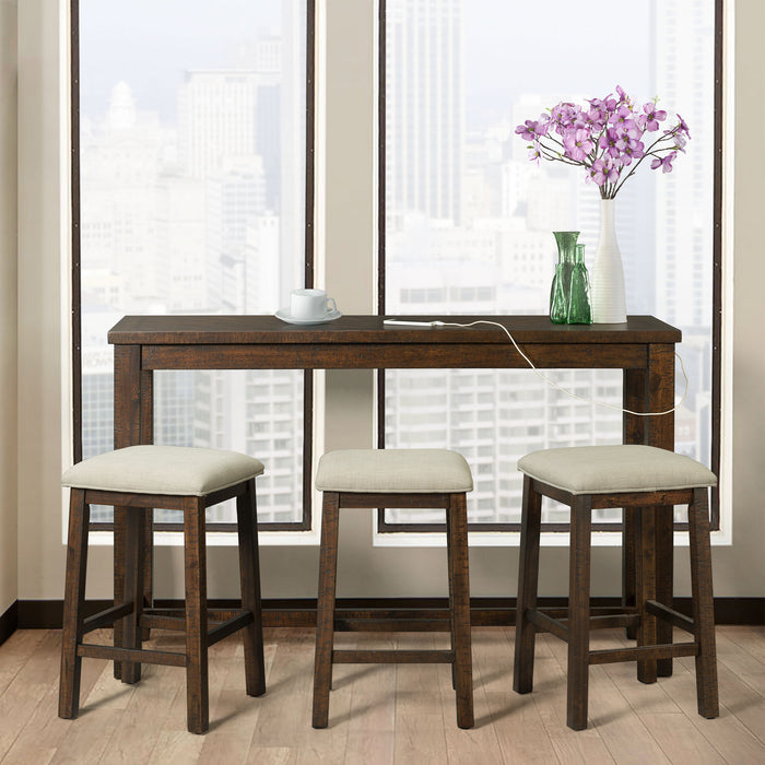 Jax Bar Table Single Pack (Table + Three Stools) - In Home Furniture (San Antonio, TX)