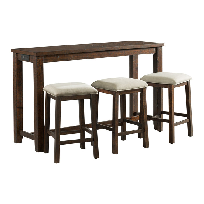 Jax Bar Table Single Pack (Table + Three Stools) - In Home Furniture (San Antonio, TX)