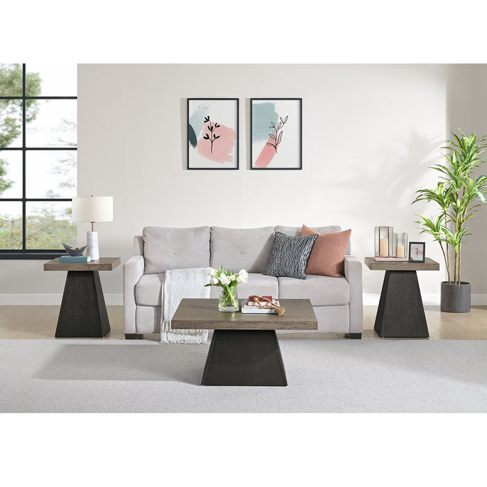 Jemma Coffee Table in Grey and Dark Espresso - In Home Furniture (San Antonio, TX)