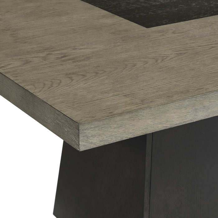 Jemma Coffee Table in Grey and Dark Espresso - In Home Furniture (San Antonio, TX)