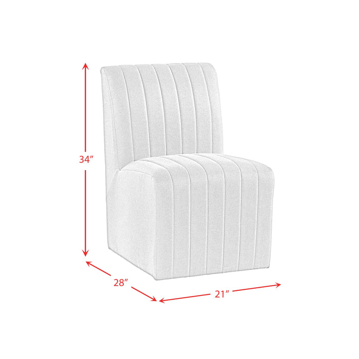 Jemma Upholstered Side Chair in Beige Linen (2 Per Carton) - In Home Furniture (San Antonio, TX)