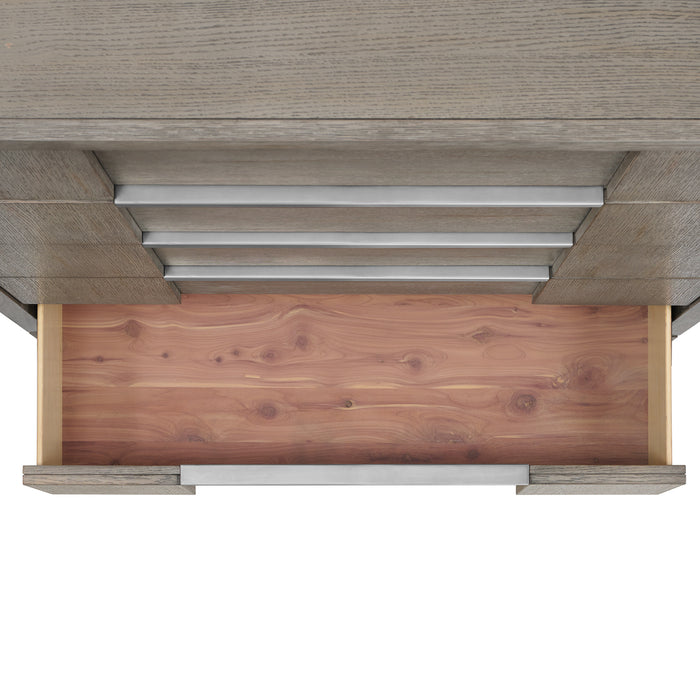 Kelis 5-Drawer Chest in Grey - In Home Furniture (San Antonio, TX)