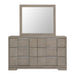 Kelis Dresser and Mirror Set in Grey - In Home Furniture (San Antonio, TX)