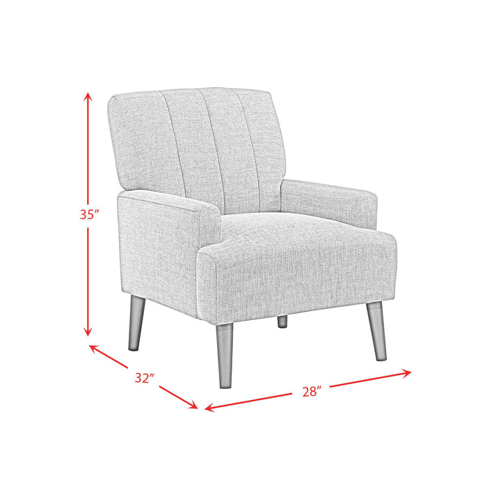 Kiwi Chair with Channel Back in Palmer Teal - In Home Furniture (San Antonio, TX)