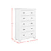 Kona 5-Drawer Chest in White - In Home Furniture (San Antonio, TX)