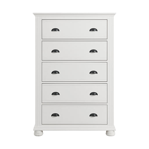 Kona 5-Drawer Chest in White - In Home Furniture (San Antonio, TX)