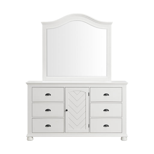 Kona Dresser and Mirror Set in White - In Home Furniture (San Antonio, TX)