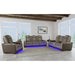Lantana Power Motion Sofa with Power Headrest, Led, DDT, reading light and PWS in Rocky Grey/Brown - In Home Furniture (San Antonio, TX)