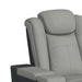 Lantana Power Motion Sofa with Power Headrest, Led, DDT, reading light and PWS in Rocky Cement/Charcoal - In Home Furniture (San Antonio, TX)