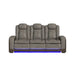 Lantana Power Motion Sofa with Power Headrest, Led, DDT, reading light and PWS in Rocky Grey/Brown - In Home Furniture (San Antonio, TX)
