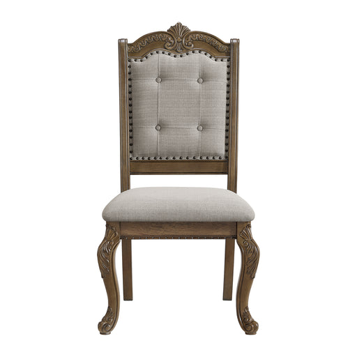 Madison Park Dining Side Chair with Beige Fabric in Walnut (2 Per Carton) - In Home Furniture (San Antonio, TX)