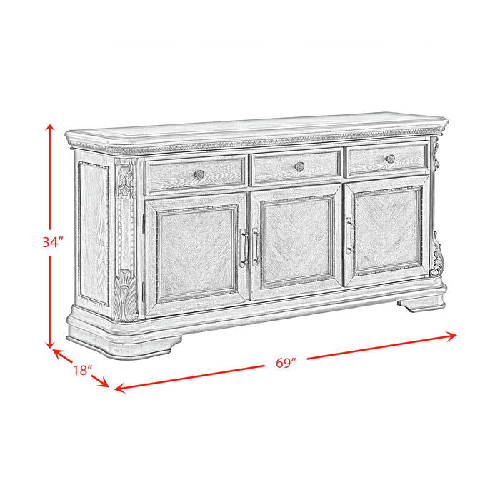 Madison Park Server in Walnut - In Home Furniture (San Antonio, TX)