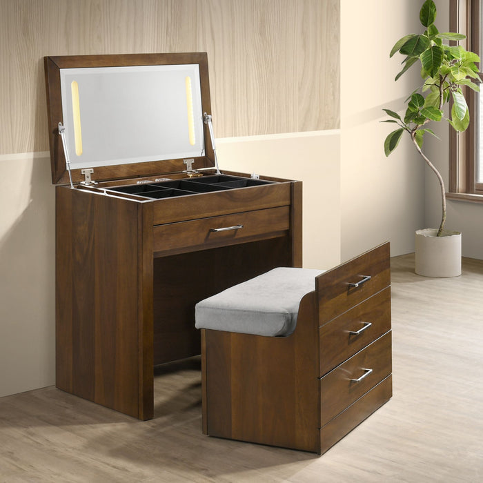 Malibu Dressing Table in Walnut - In Home Furniture (San Antonio, TX)
