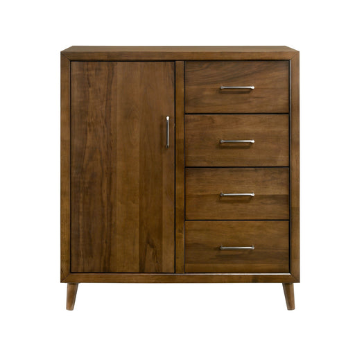 Malibu 4-Drawer Chest in Walnut - In Home Furniture (San Antonio, TX)
