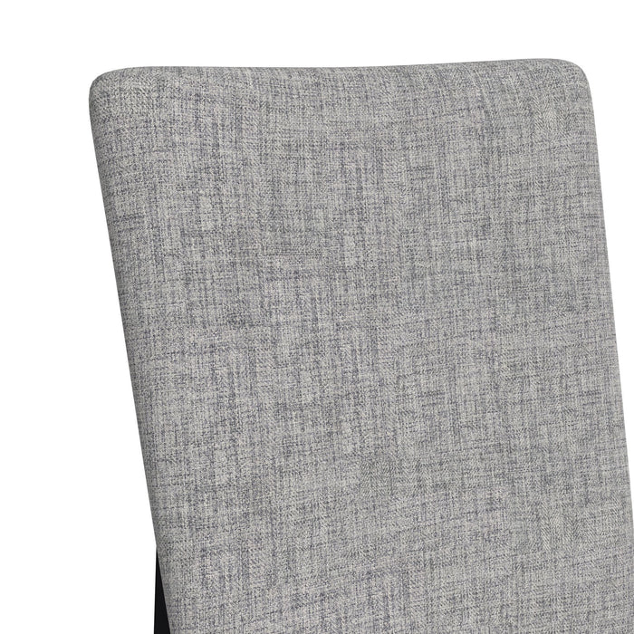 Marlene Dining Side Chair with Grey Fabric in Black (2 Per Carton)