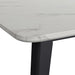 Marlene Dining Table with White Faux Marble Top in Black - In Home Furniture (San Antonio, TX)