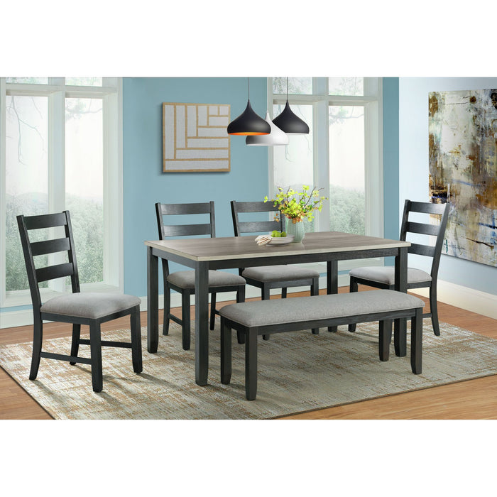Martin 6 PC Dining Set (Black Base) - In Home Furniture (San Antonio, TX)