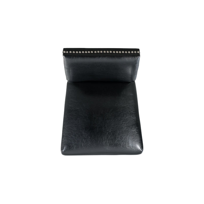 Francesca White Marble Square 5PC Counter Height Dining Set-Table & Four Black PU Chairs - In Home Furniture (San Antonio, TX)