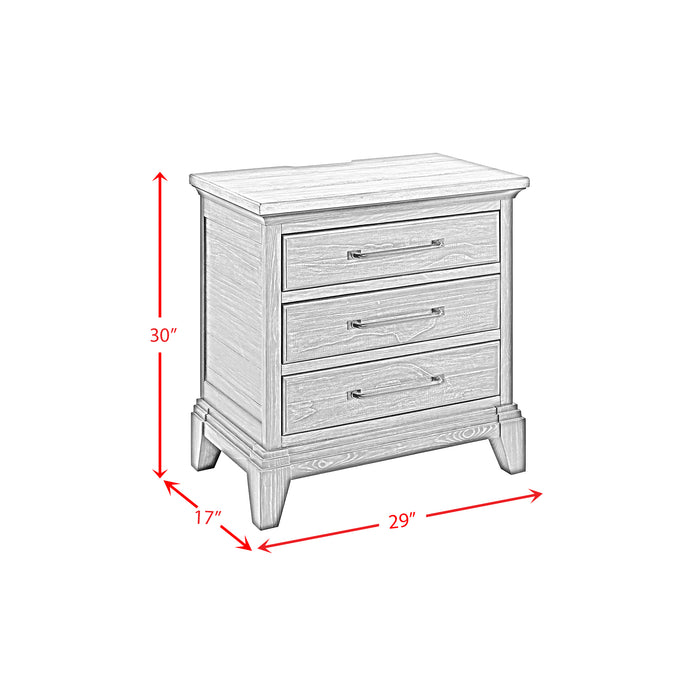 Montrose Nightstand with Charger & Sensor Light in Espresso & Brown - In Home Furniture (San Antonio, TX)