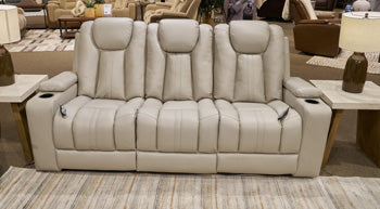 Elevate Edges Reclining Sofa with Drop Down Table - In Home Furniture (San Antonio, TX)