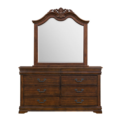 Northridge Dresser & Mirror Set in Cherry - In Home Furniture (San Antonio, TX)