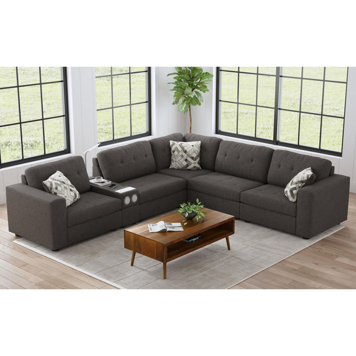 Options One Corner in Palmer Plus Ash with 1 Pillow 20"ÔøΩ - In Home Furniture (San Antonio, TX)