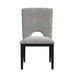 Oregon Dining Side Chair with Grey Fabric in Black (2 Per Carton) - In Home Furniture (San Antonio, TX)