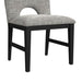 Oregon Dining Side Chair with Grey Fabric in Black (2 Per Carton) - In Home Furniture (San Antonio, TX)