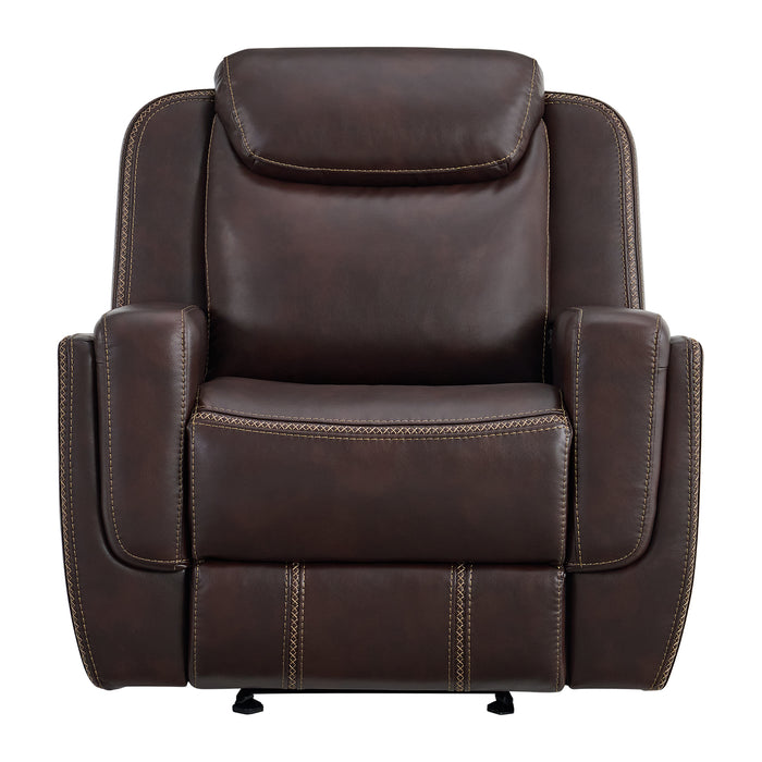 Panther Glider Motion Recliner in Neono Brown - In Home Furniture (San Antonio, TX)