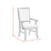 Phillipe Dining Arm Chair with Grey Fabric in Cherry (2 Per Carton) - In Home Furniture (San Antonio, TX)