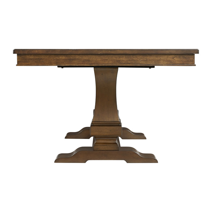 Phillipe Dining Table with with 18" Leaf in Cherry - In Home Furniture (San Antonio, TX)