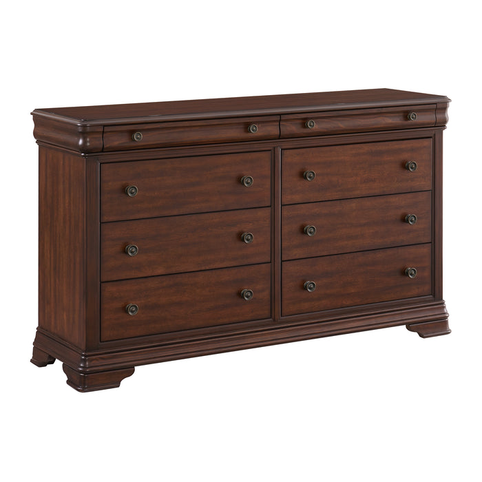Phillipe 8-Drawer Dresser in Cherry - In Home Furniture (San Antonio, TX)