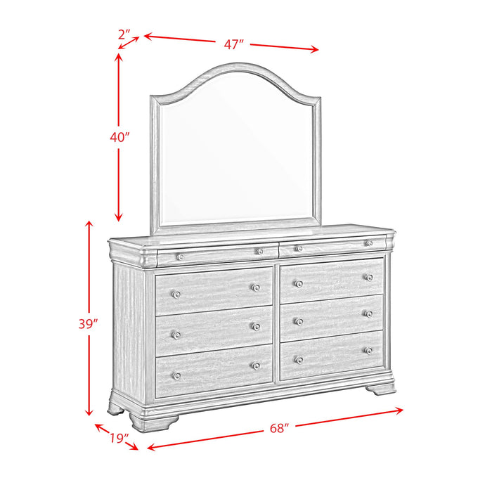 Phillipe Dresser & Mirror Set in Cherry