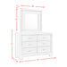 Platinum Youth Dresser & Mirror w/ LED Light Set - In Home Furniture (San Antonio, TX)