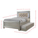PLATINUM YOUTH PLATFORM W/ TRUNDLE BEDROOM SET - In Home Furniture (San Antonio, TX)