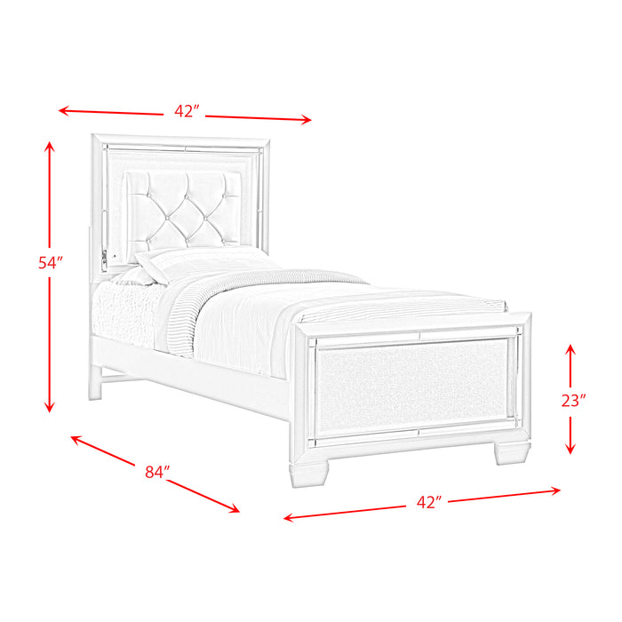 PLATINUM YOUTH PLATFORM BEDROOM SET - In Home Furniture (San Antonio, TX)