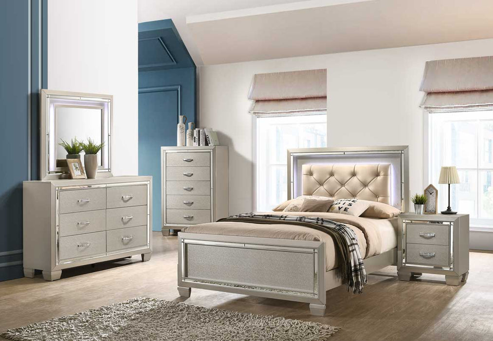 PLATINUM YOUTH PLATFORM BEDROOM SET - In Home Furniture (San Antonio, TX)