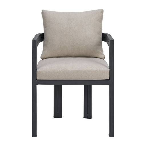 Playa Dining Chair - Dark Grey and Olefin Beige (2 Per Carton) - In Home Furniture (San Antonio, TX)