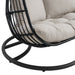 Playa Double Swing Egg Chair Complete - Dark Grey and Olefin Beige - In Home Furniture (San Antonio, TX)