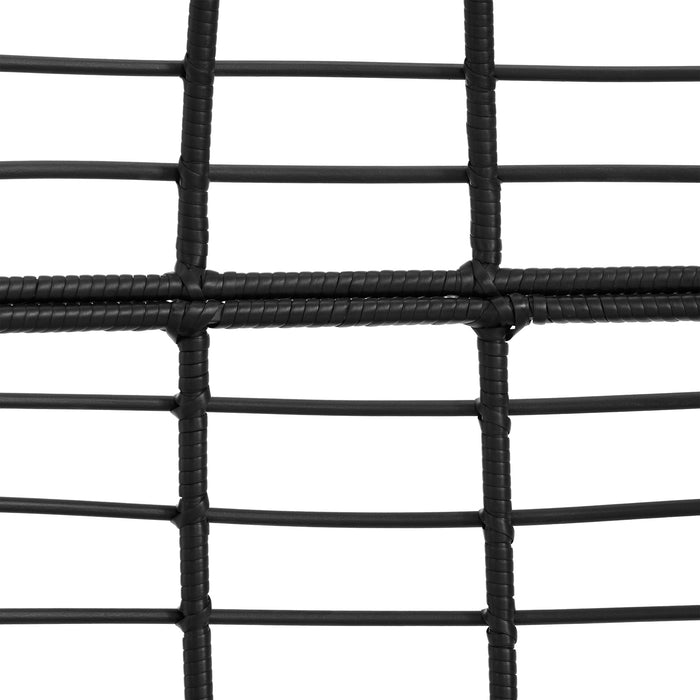 Playa Twin Egg Chair - Dark Grey and Olefin Beige with 3 Pillows - In Home Furniture (San Antonio, TX)