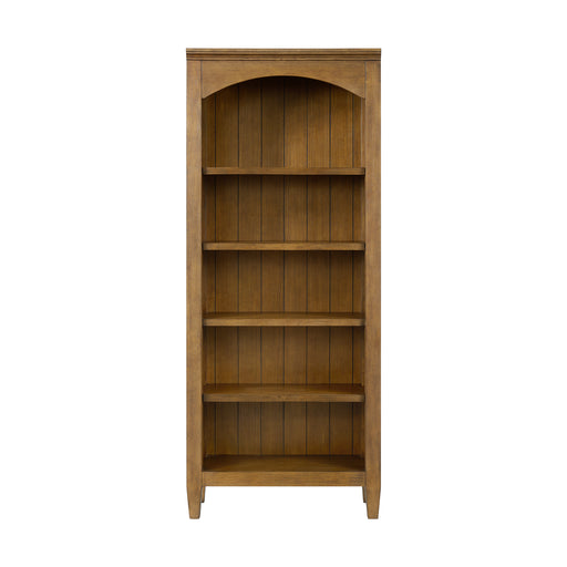 Portico Open Bookcase in Brown Oak - In Home Furniture (San Antonio, TX)
