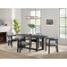 Portland Rectangular Dining Table in Black - In Home Furniture (San Antonio, TX)