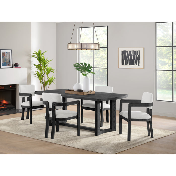 Portland Rectangular Dining Table in Black - In Home Furniture (San Antonio, TX)