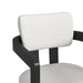 Portland Arm Counter Stool with White Fabric in Black (2 Per Carton) - In Home Furniture (San Antonio, TX)