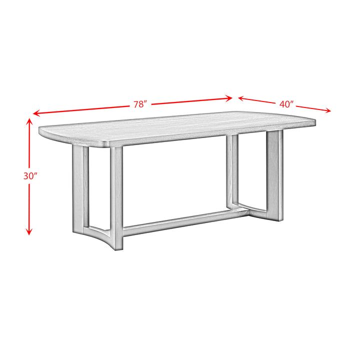 Portland Rectangular Dining Table in Black - In Home Furniture (San Antonio, TX)