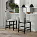 Portland Round Back Barstool with Grey Fabric in Black (2 Per Carton) - In Home Furniture (San Antonio, TX)